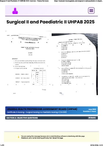 Surgical II and Paediatric II UHPAB 2025 cover