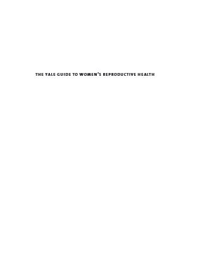 The Yale guide to women's reproductive health cover